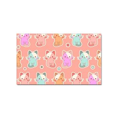 Cute Kawaii Kittens Seamless Pattern Sticker Rectangular (100 Pack) by Grandong