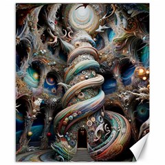 Fantasy Psychedelic Building Spiral Canvas 8  X 10  by Ravend