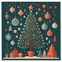 Tree Christmas Wooden Puzzle Square by Vaneshop