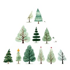 Christmas Trees Wooden Puzzle Triangle by Vaneshop