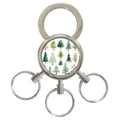 Christmas Xmas Trees 3-ring Key Chain by Vaneshop