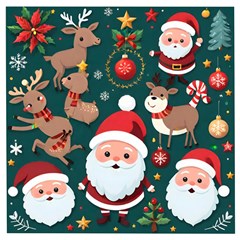 Christmas Santa Claus Wooden Puzzle Square by Vaneshop