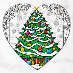 Christmas Tree Jigsaw Puzzle (heart) by Vaneshop