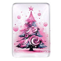 Winter Christmas Snow Xmas Tree Rectangular Glass Fridge Magnet (4 Pack) by Vaneshop