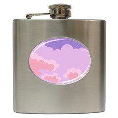 Sky Nature Sunset Clouds Space Fantasy Sunrise Hip Flask (6 Oz) by Vaneshop