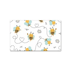 Bee Art Pattern Design Wallpaper Background Print Sticker (rectangular) by Vaneshop