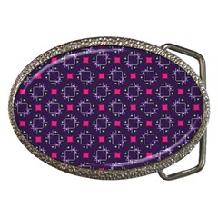 Geometric Pattern Retro Style Background Belt Buckles by Vaneshop