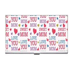 Love Mom Happy Mothers Day I Love Mom Graphic Business Card Holder by Vaneshop