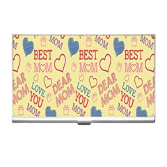 Love Mom Happy Mothers Day I Love Mom Graphic Pattern Business Card Holder by Vaneshop