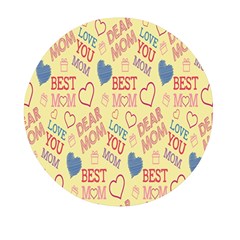 Love Mom Happy Mothers Day I Love Mom Graphic Pattern Mini Round Pill Box by Vaneshop