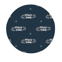 Space Dino Art Pattern Design Wallpaper Background Mini Round Pill Box by Vaneshop