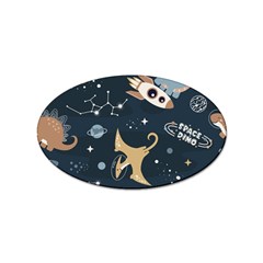 Space Theme Art Pattern Design Wallpaper Sticker Oval (10 Pack) by Vaneshop