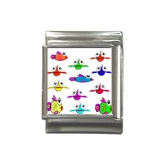 Fish Swim Cartoon Funnycute Italian Charm (13mm) by Sapixe