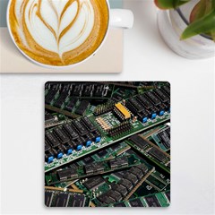 Computer Ram Tech - Uv Print Square Tile Coaster  by Amaryn4rt