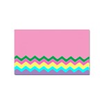 Easter Chevron Pattern Stripes Sticker Rectangular (10 pack) Front