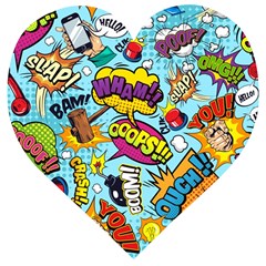 Comic Elements Colorful Seamless Pattern Wooden Puzzle Heart by Amaryn4rt