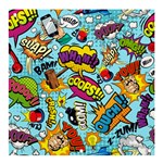 Comic Elements Colorful Seamless Pattern Banner and Sign 4  x 4  Front