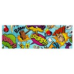 Comic Elements Colorful Seamless Pattern Banner and Sign 6  x 2  Front