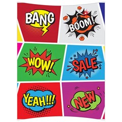 Pop Art Comic Vector Speech Cartoon Bubbles Popart Style With Humor Text Boom Bang Bubbling Expressi Back Support Cushion by Amaryn4rt