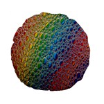 Bubbles Rainbow Colourful Colors Standard 15  Premium Flano Round Cushions Front