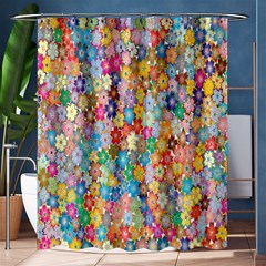 Monotype Art Pattern Leaves Colored Autumn Shower Curtain 60  X 72  (medium)  by Amaryn4rt