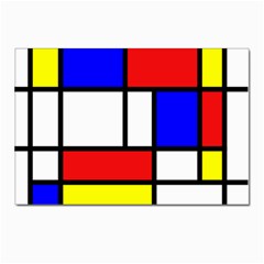 Mondrian-red-blue-yellow Postcards 5  X 7  (pkg Of 10) by Amaryn4rt