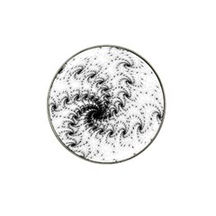 Fractal Black Spiral On White Hat Clip Ball Marker (4 Pack) by Amaryn4rt