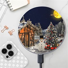 Christmas-landscape Wireless Fast Charger(white) by Amaryn4rt