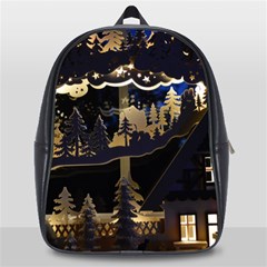 Christmas-advent-candle-arches School Bag (large) by Amaryn4rt