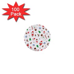 Christmas Shading Pattern 1  Mini Buttons (100 Pack)  by Amaryn4rt