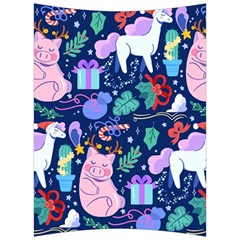 Colorful-funny-christmas-pattern Pig Animal Back Support Cushion by Amaryn4rt