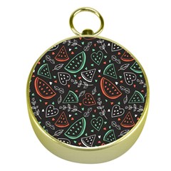 Seamless-vector-pattern-with-watermelons-mint -- Gold Compasses by Amaryn4rt