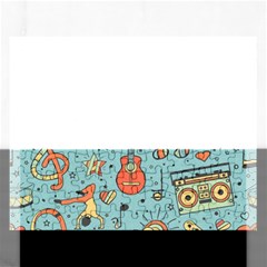 Seamless-pattern-musical-instruments-notes-headphones-player Rectangular Jigsaw Puzzl by Amaryn4rt