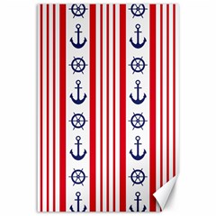 Nautical-papers-nautical-background Canvas 12  X 18  by Amaryn4rt