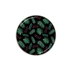 Abstract-seamless-pattern-with-tropical-leaves Hat Clip Ball Marker (10 Pack) by Amaryn4rt