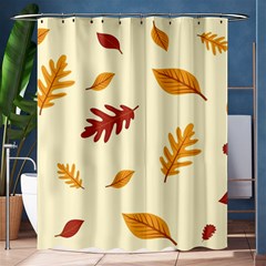 Leaves Autumn Fall Background Shower Curtain 60  X 72  (medium)  by Pakjumat