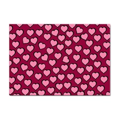 Pattern Pink Abstract Heart Sticker A4 (100 Pack) by Pakjumat