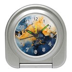 Abstract Marble Design Background Travel Alarm Clock Front