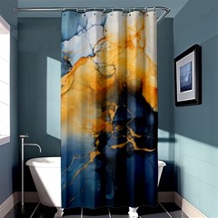 Abstract Marble Design Background Shower Curtain 36  X 72  (stall)  by Pakjumat