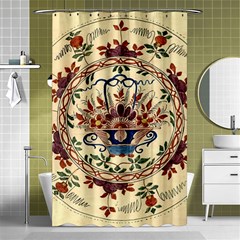 Vintage Antique Plate China Shower Curtain 48  X 72  (small)  by Pakjumat