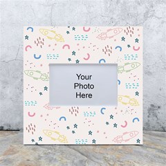 Spaceship Pattern Star White Box Photo Frame 4  X 6  by Pakjumat