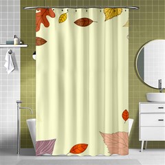 Autumn Border Frame Background Shower Curtain 48  X 72  (small)  by Pakjumat