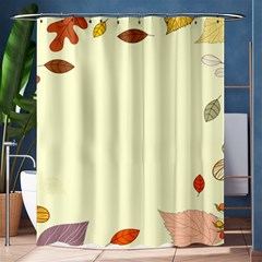 Autumn Border Frame Background Shower Curtain 60  X 72  (medium)  by Pakjumat