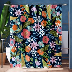 Flowers Flower Flora Nature Floral Background Painting Shower Curtain 60  X 72  (medium)  by Pakjumat