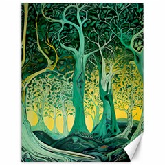 Nature Trees Forest Mystical Forest Jungle Canvas 12  X 16  by Pakjumat