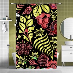 Flower Leaves Floral Flora Nature Shower Curtain 48  X 72  (small)  by Pakjumat