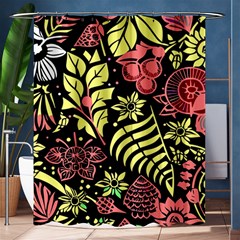 Flower Leaves Floral Flora Nature Shower Curtain 60  X 72  (medium)  by Pakjumat