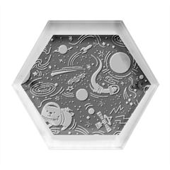 Animals Galaxy Space Hexagon Wood Jewelry Box by Pakjumat