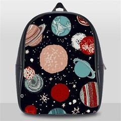 Space Galaxy Pattern School Bag (large) by Pakjumat