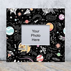 Animals Galaxy Space White Wall Photo Frame 5  X 7  by Pakjumat